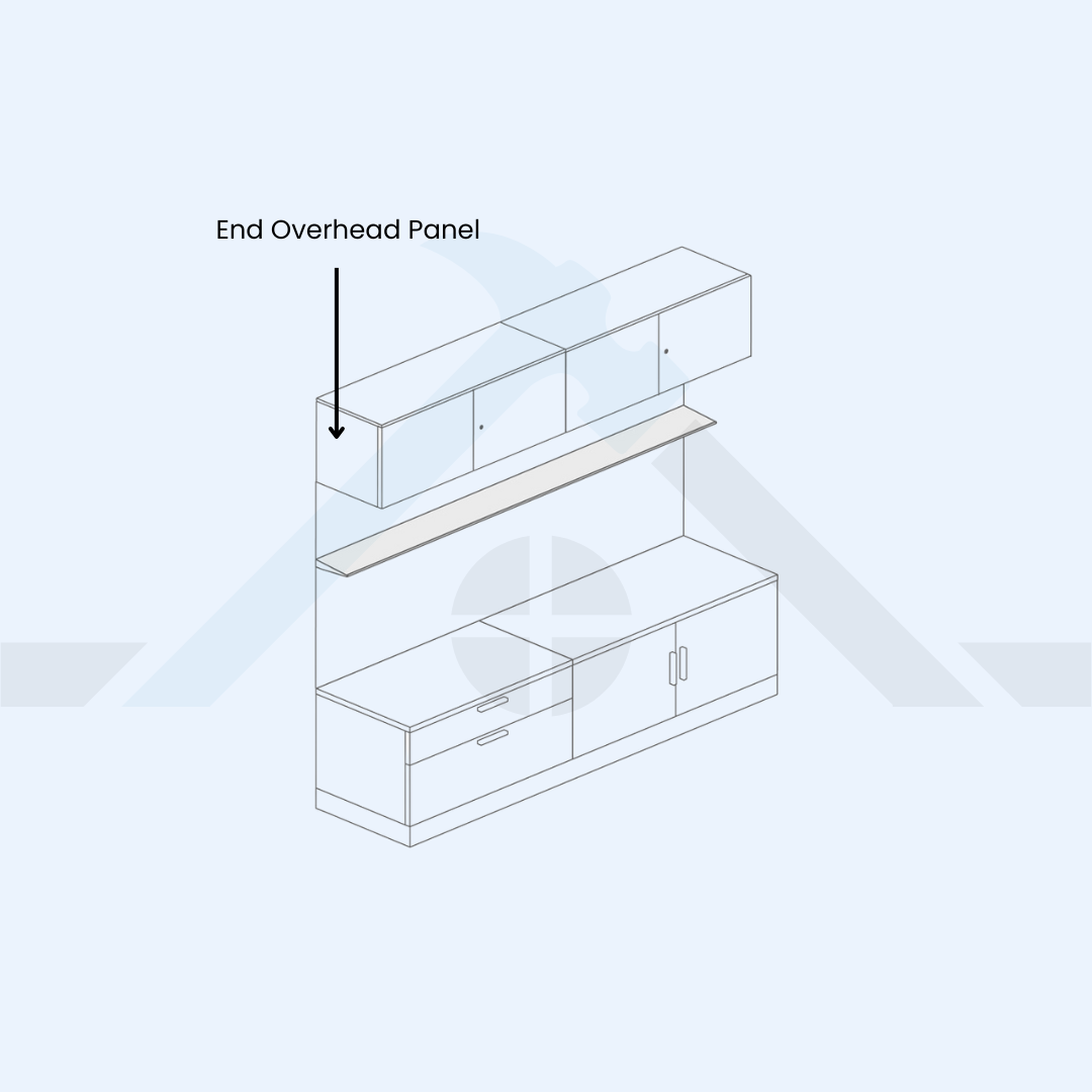 Sketch End Overhead Panel - Gold Coast Assembled Cabinets